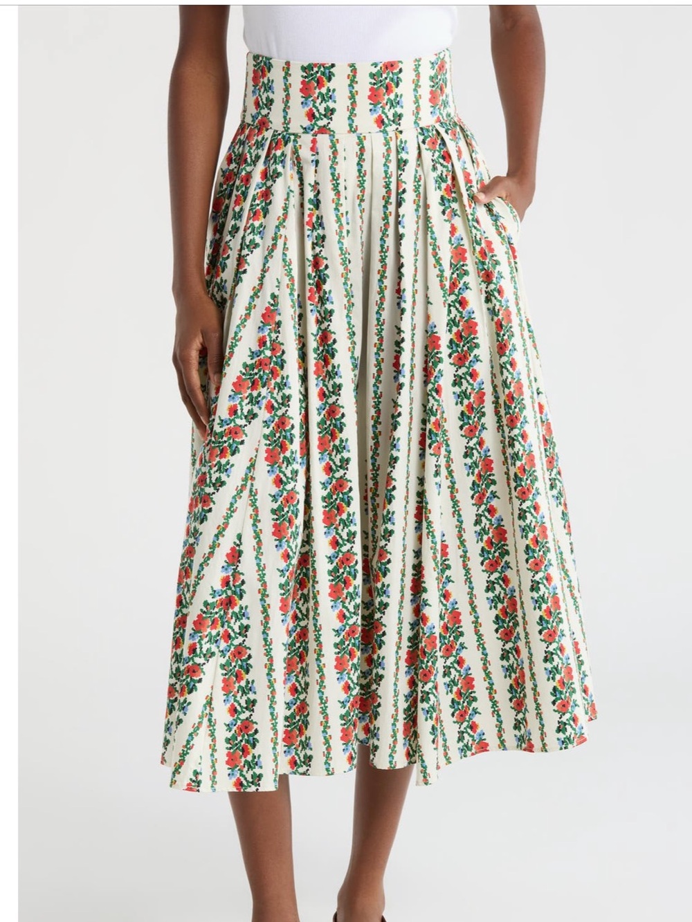 The Great Regency Floral Tapestry Skirt NWT